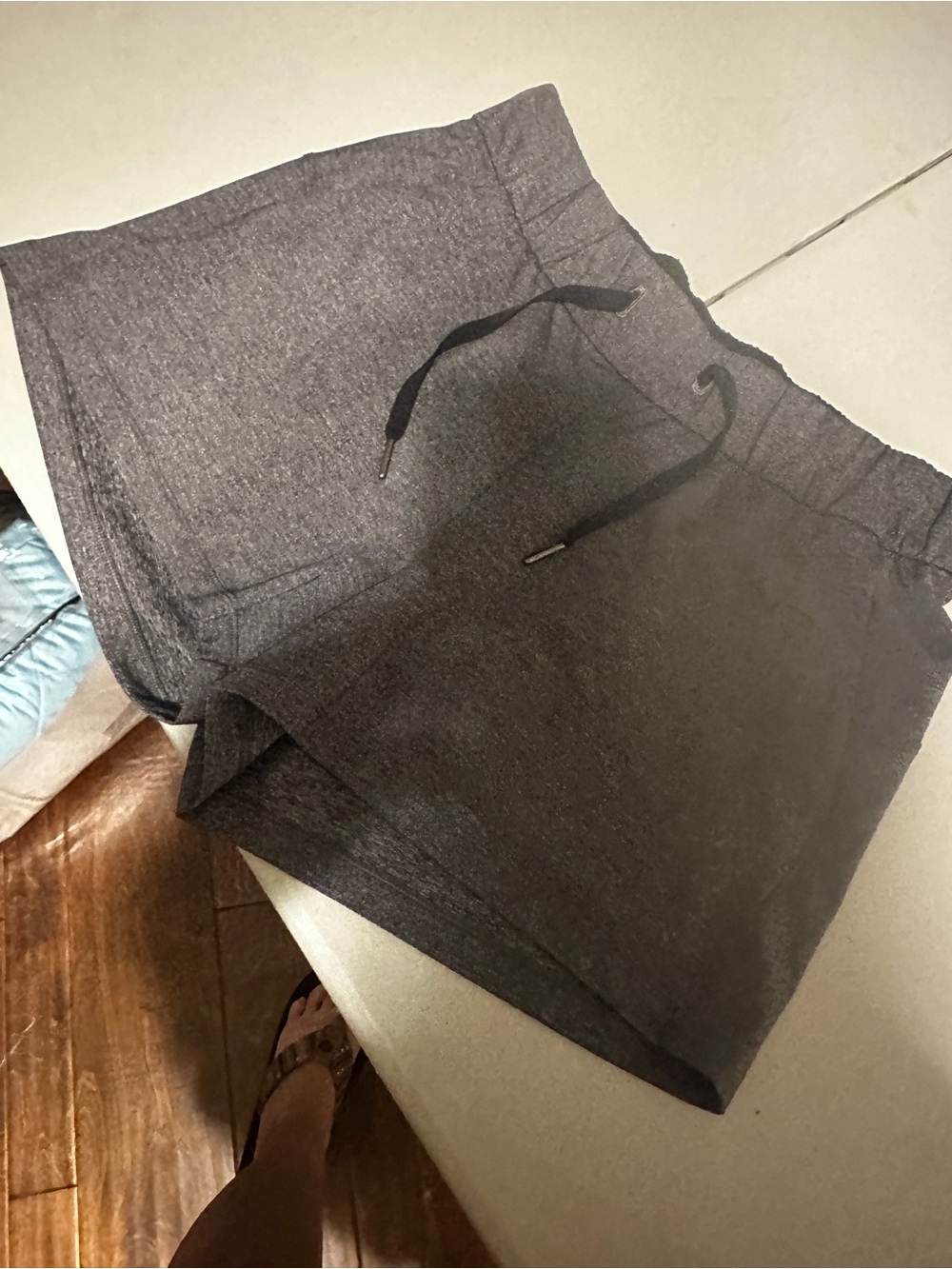 lululemon athletica Charcoal Gray Drawstring Lounge Shorts